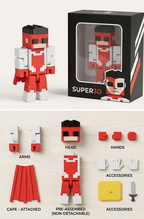 Pixel Hero Articulated 3D Printed Action Figure - Ultimate Gamer Desk Toy & Fidget Collectible
